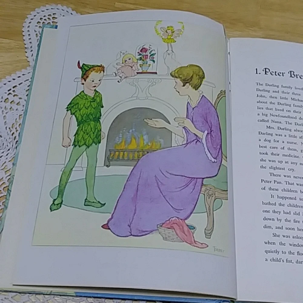 Vintage Peter Pan and Alice in Wonderland book